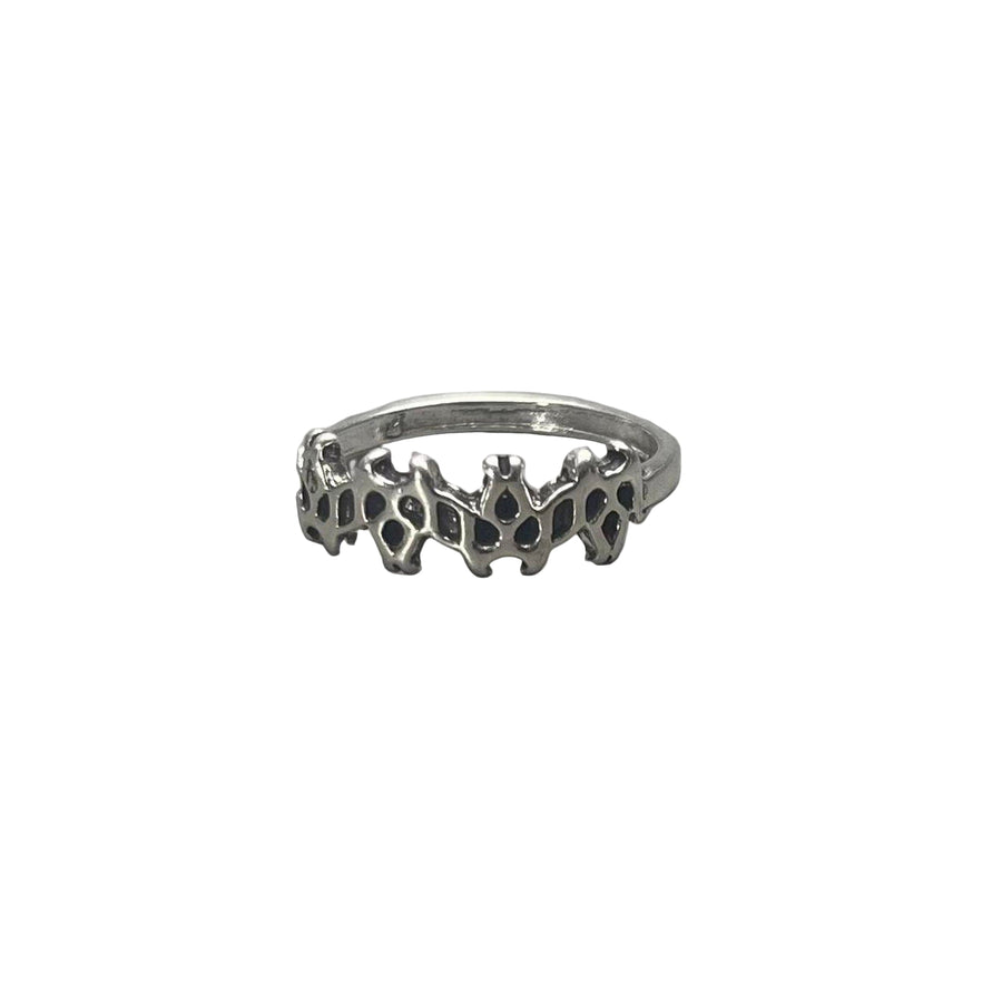 Silver Gothic Flame Ring
