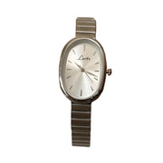 Oval Silver Stretch Watch