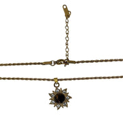 Gold Sunflower Pendant Necklace