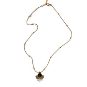 Gold Sunburst Pendant Necklace