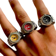 Round Dial Watch Ring