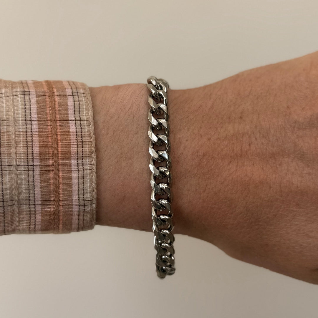 Silver Curb Chain Bracelet - Rynor