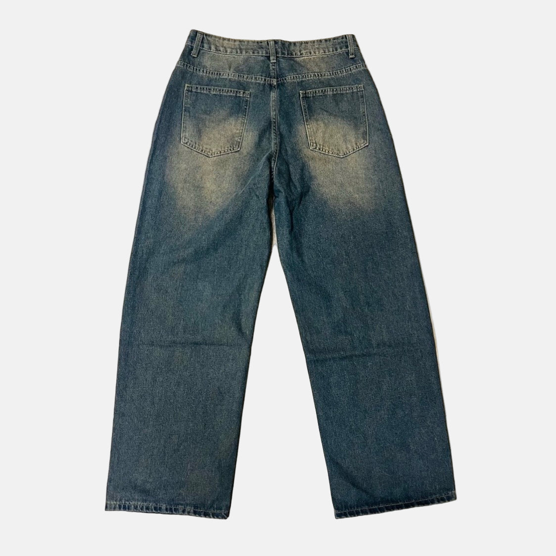 Wide Leg Distressed Denim Jeans