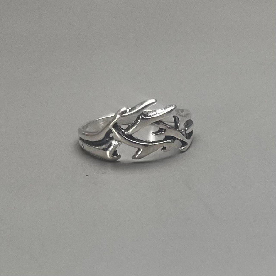 Silver Thorn Band Ring