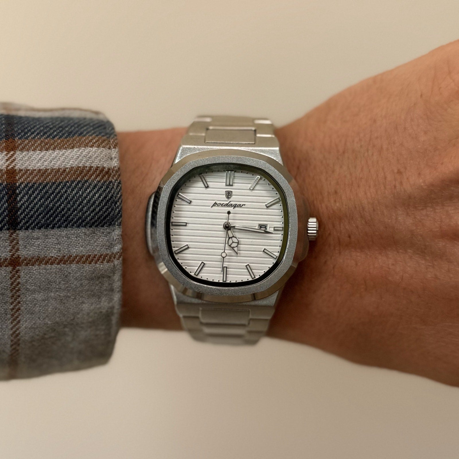 White Dial Stainless Watch