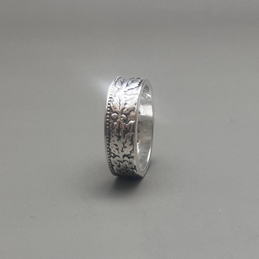 Ornate Silver Band Ring