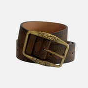 Brass Buckle Brown Belt