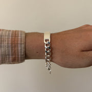 Silver ID Plate Bracelet