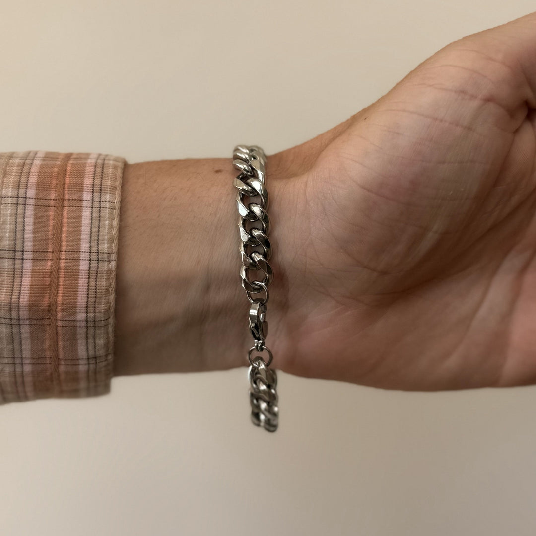 Silver Curb Chain Bracelet - Rynor