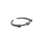 Silver Barbed Wire Ring