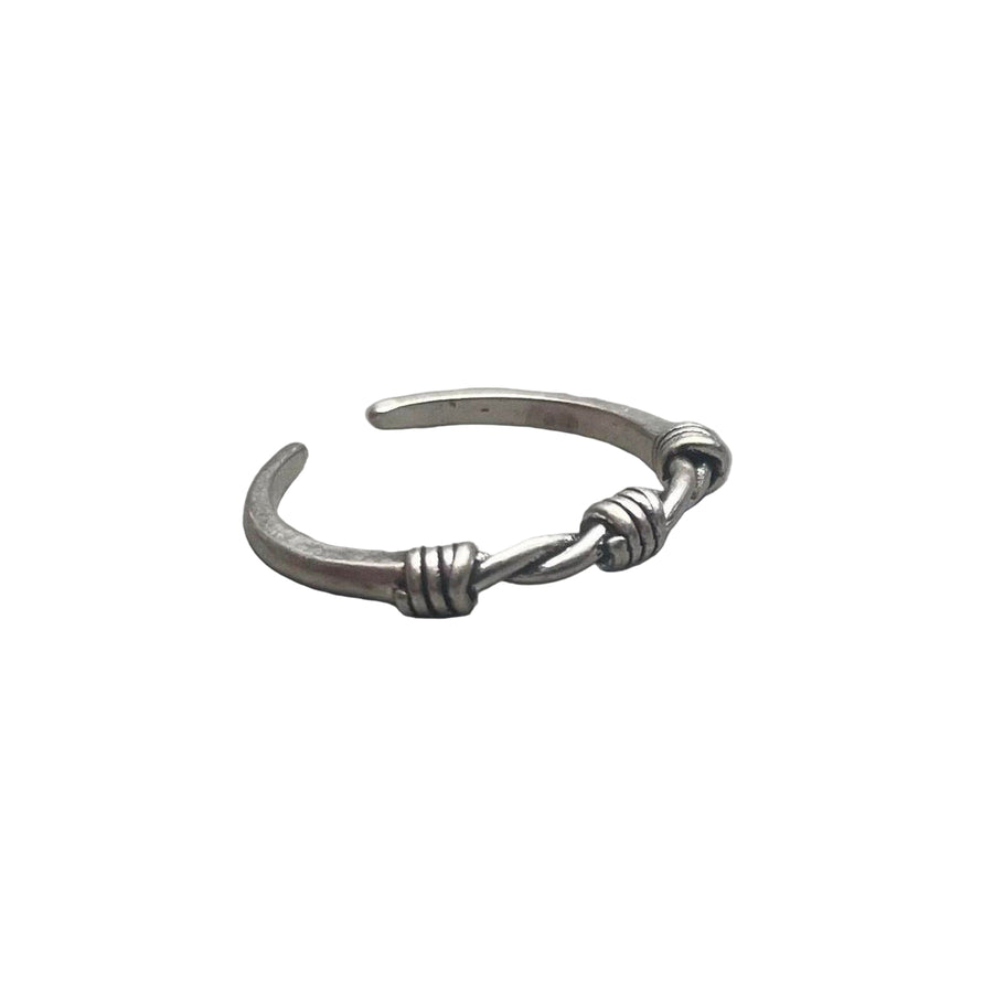 Silver Barbed Wire Ring