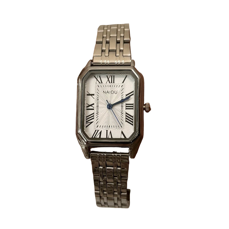Silver Square Quartz Watch