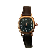 Black Dial Leather Watch