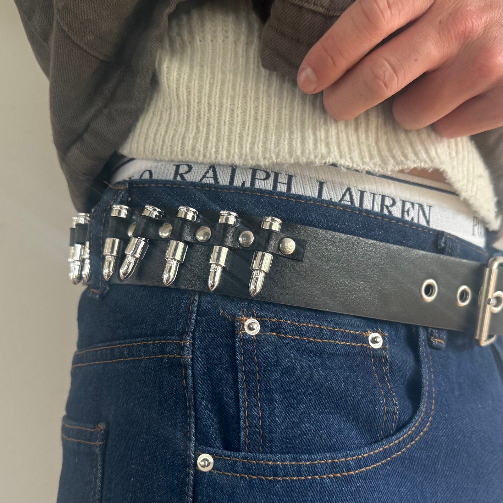 Black Studded Punk Belt
