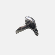 Silver Raven Skull Ring