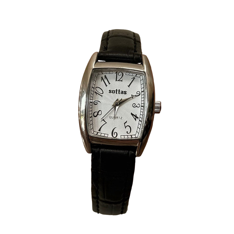 Silver Leather Watch