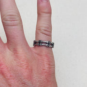 Silver Bamboo Band Ring