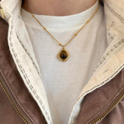 Gold Medallion Pendant Necklace