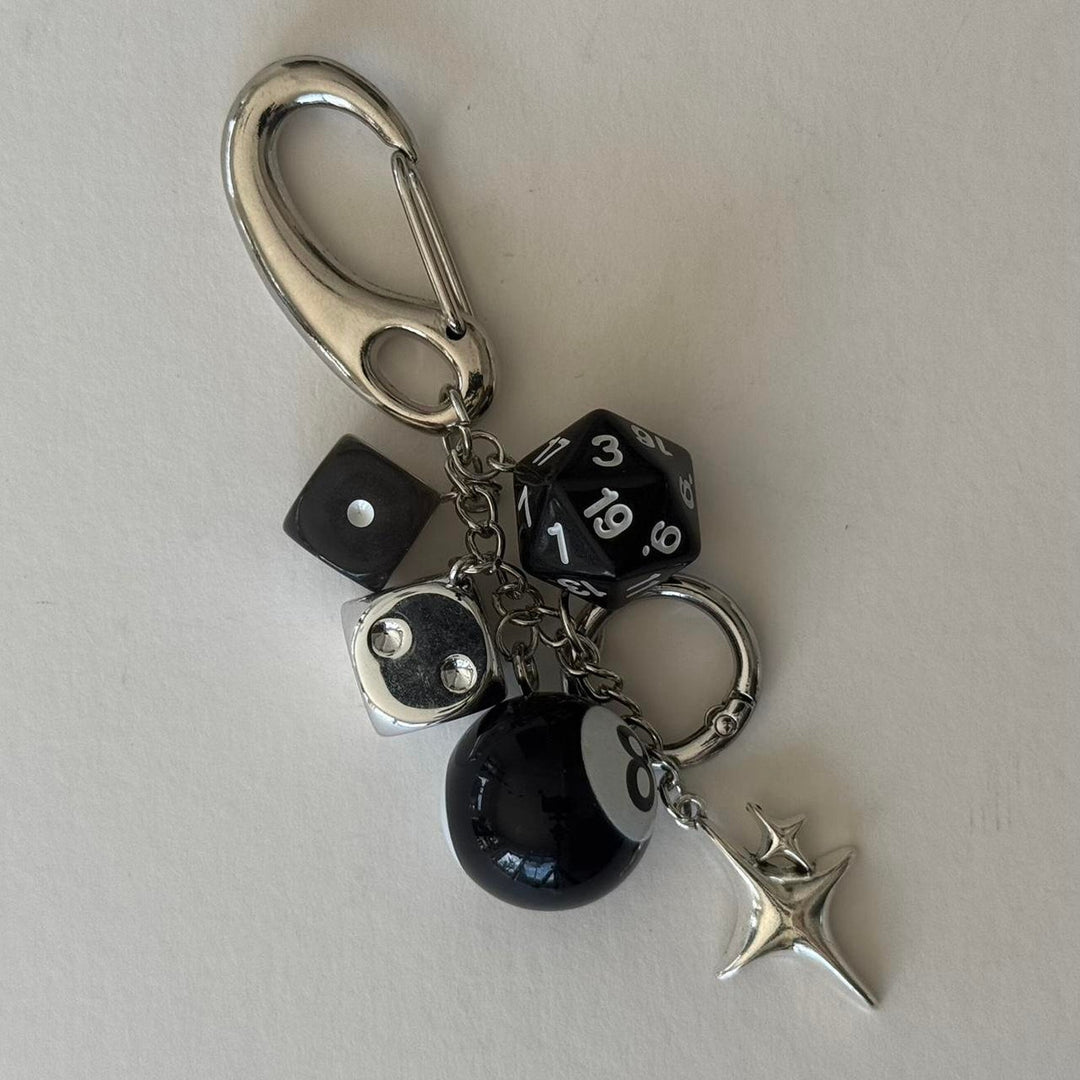 Dice & 8 Ball Keychain