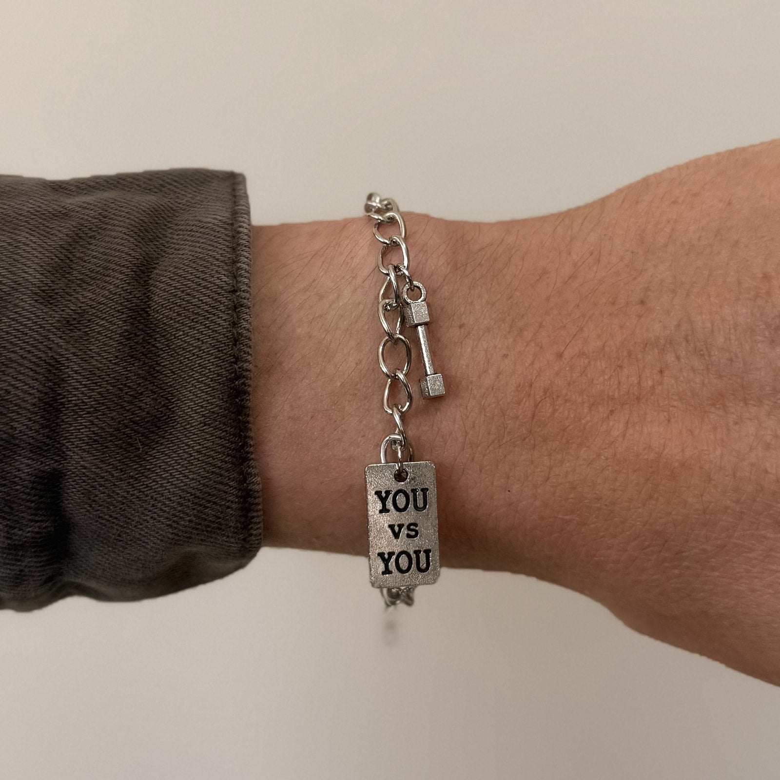 Silver Lock Charm Bracelet