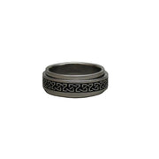 Silver Pattern Band Ring