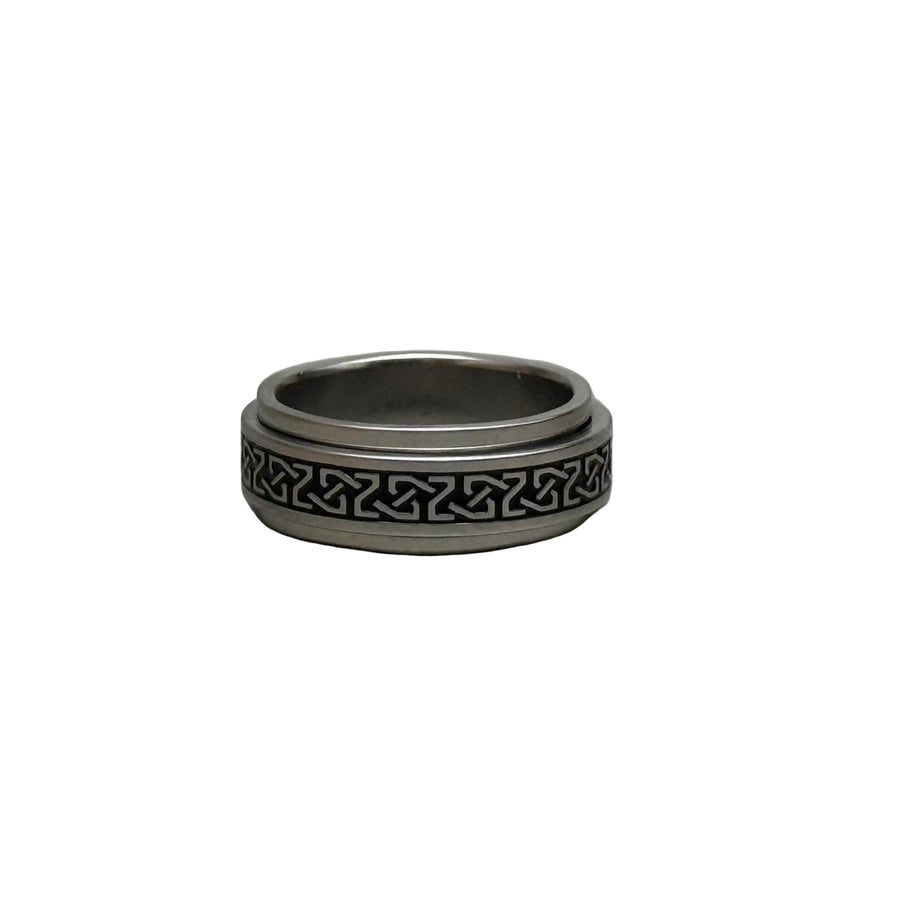 Silver Pattern Band Ring