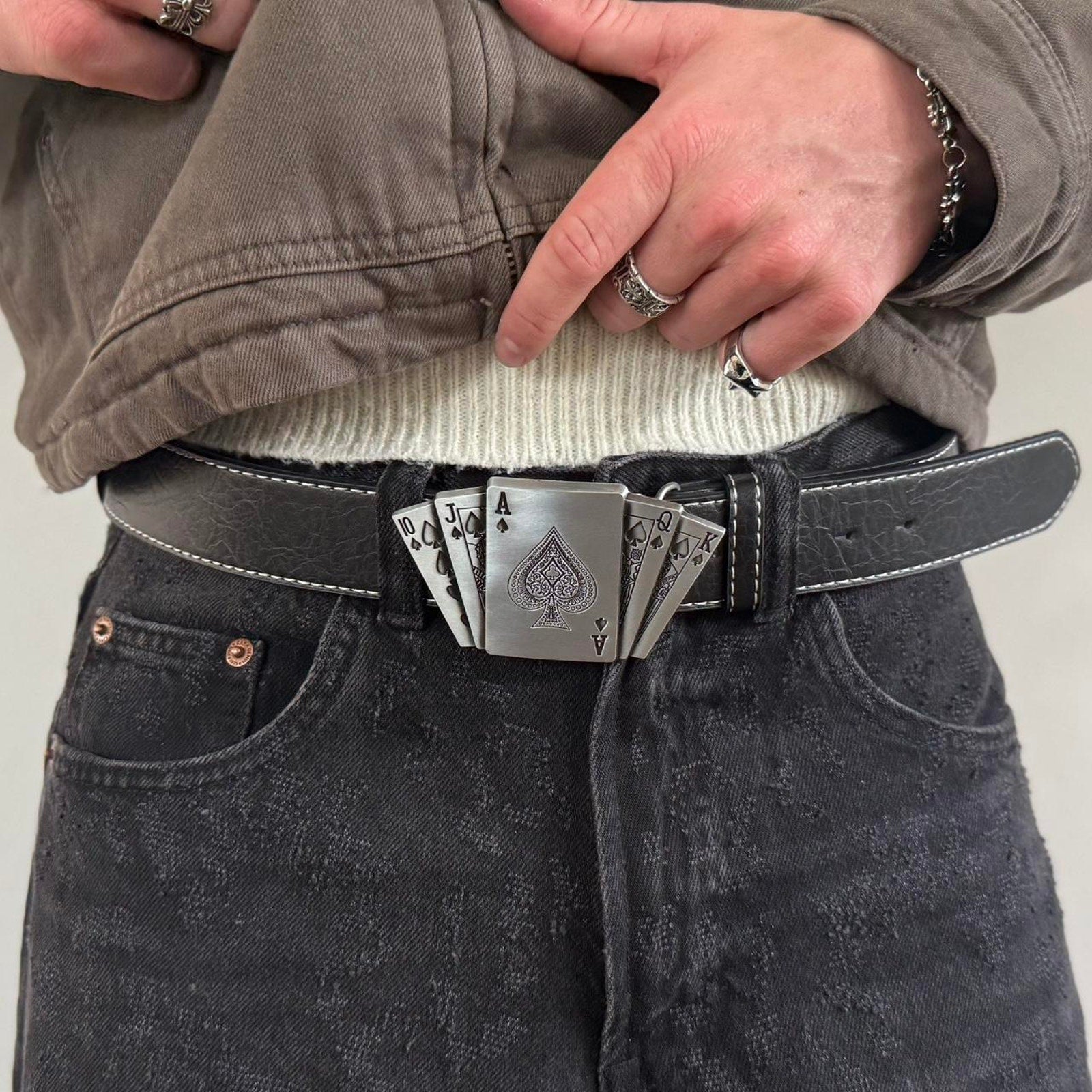 Ace of Spades Playing Card Belt