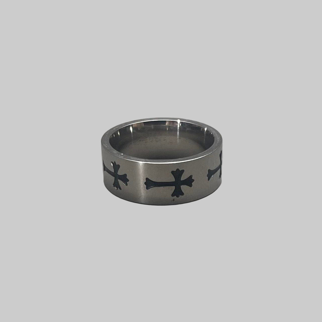Silver Cross Band Ring - Rynor