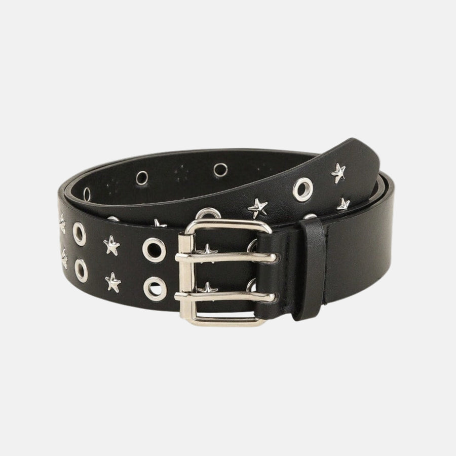 Black Grommet Star Belt