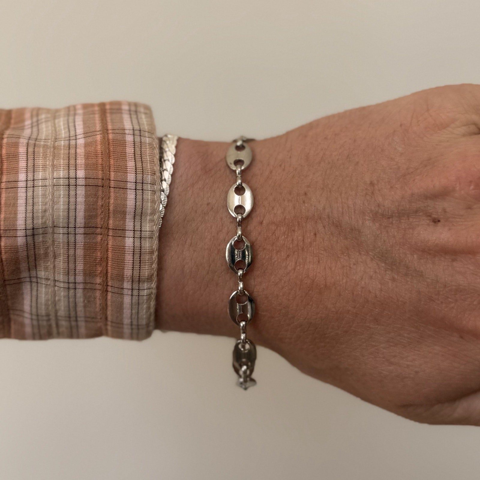 Silver Oval Link Bracelet