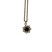Gold Sunflower Pendant Necklace