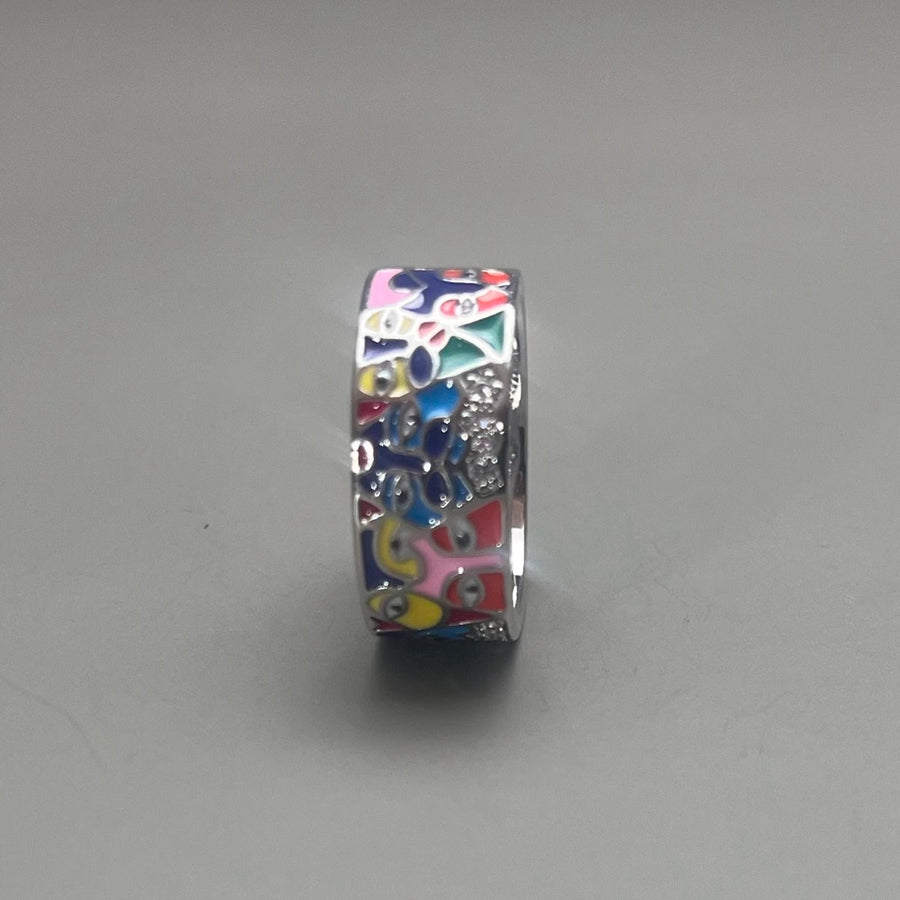 Colorful Enamel Band Ring