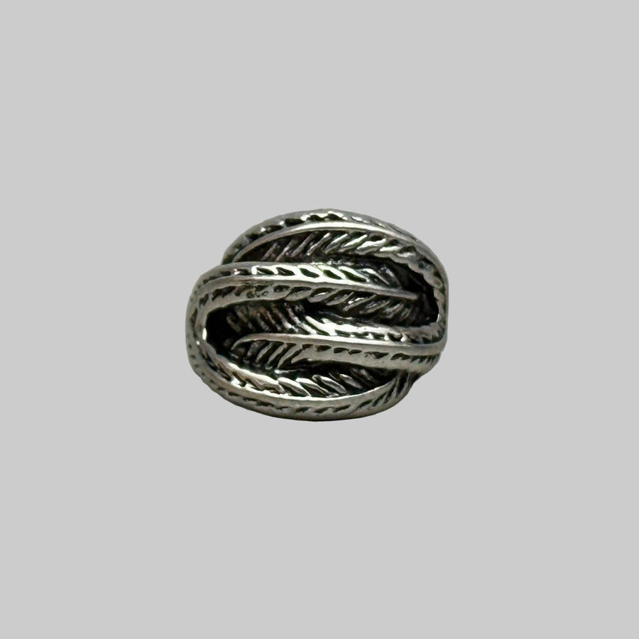 Silver Textured Wrap Ring