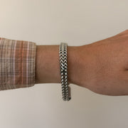 Silver Mesh Chain Magnetic Bracelet