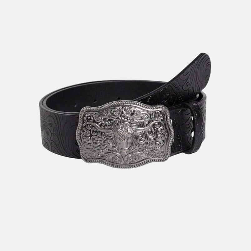 Black Western Buckle Belt