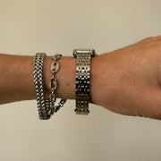 Square Black Dial Watch