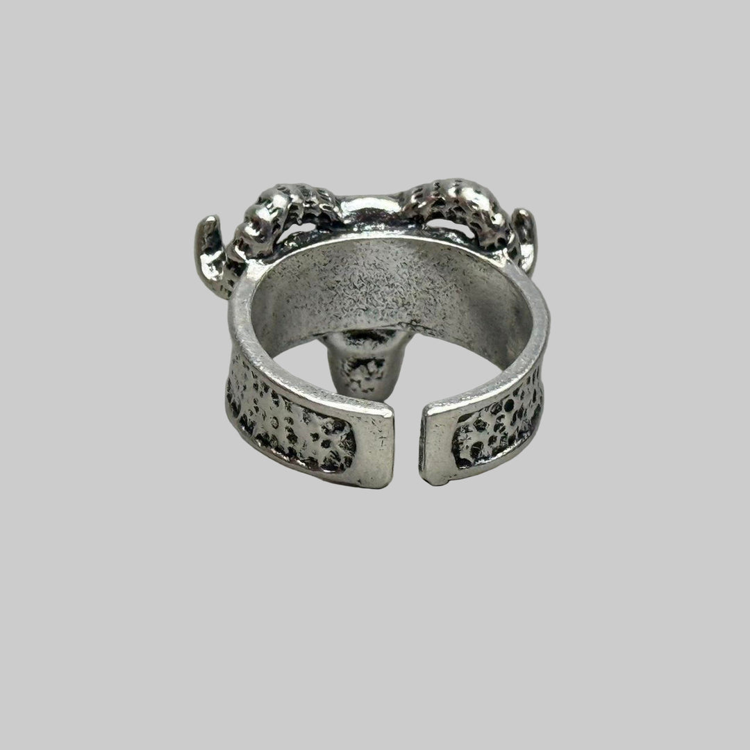 Silver Bull Skull Ring - Rynor