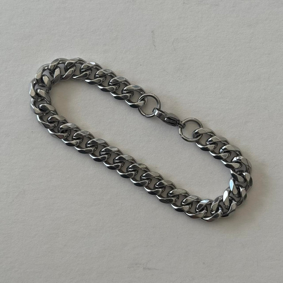 Silver Curb Chain Bracelet