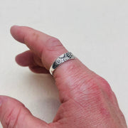 Silver Daisy Band Ring