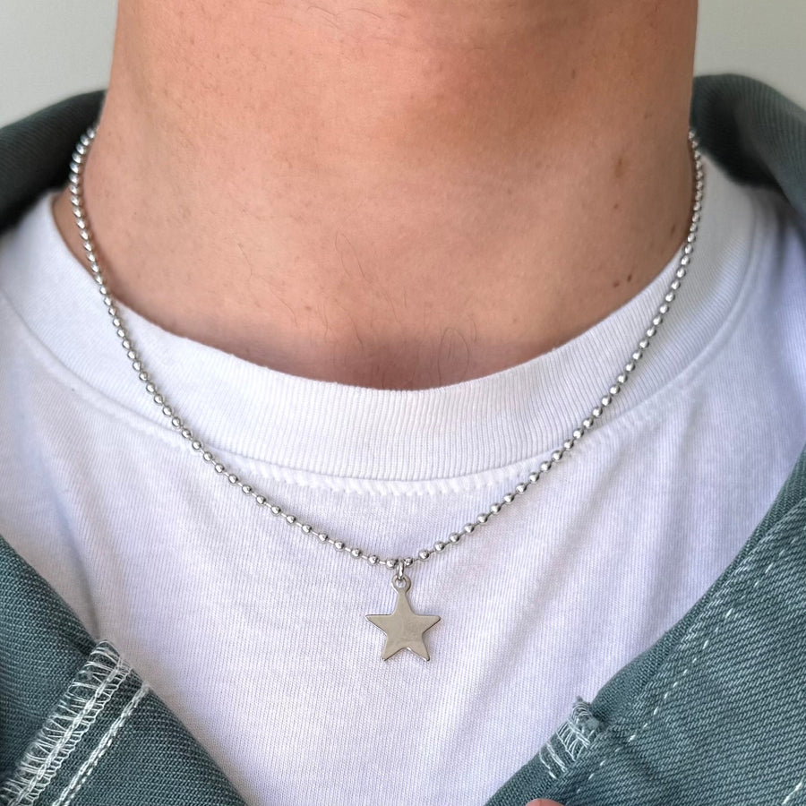 Silver Star Ball Chain