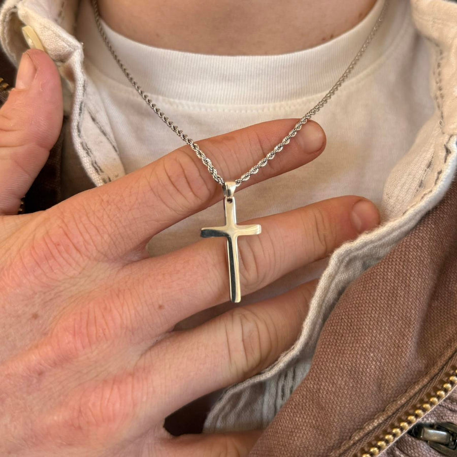Black Cross Pendant Necklace