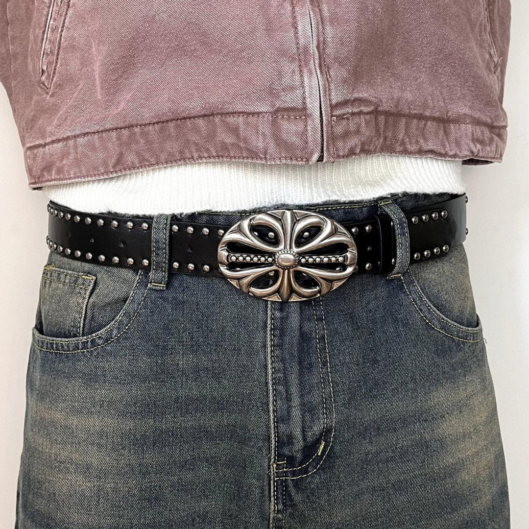 Black Cross Buckle Belt - Rynor