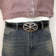 Black Cross Buckle Belt