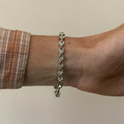 Silver Heart Chain Bracelet