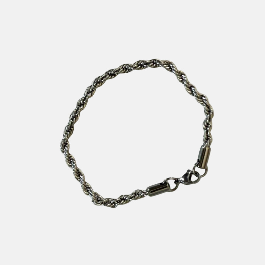 Silver Twisted Rope Bracelet