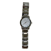 Silver White Dial Watch