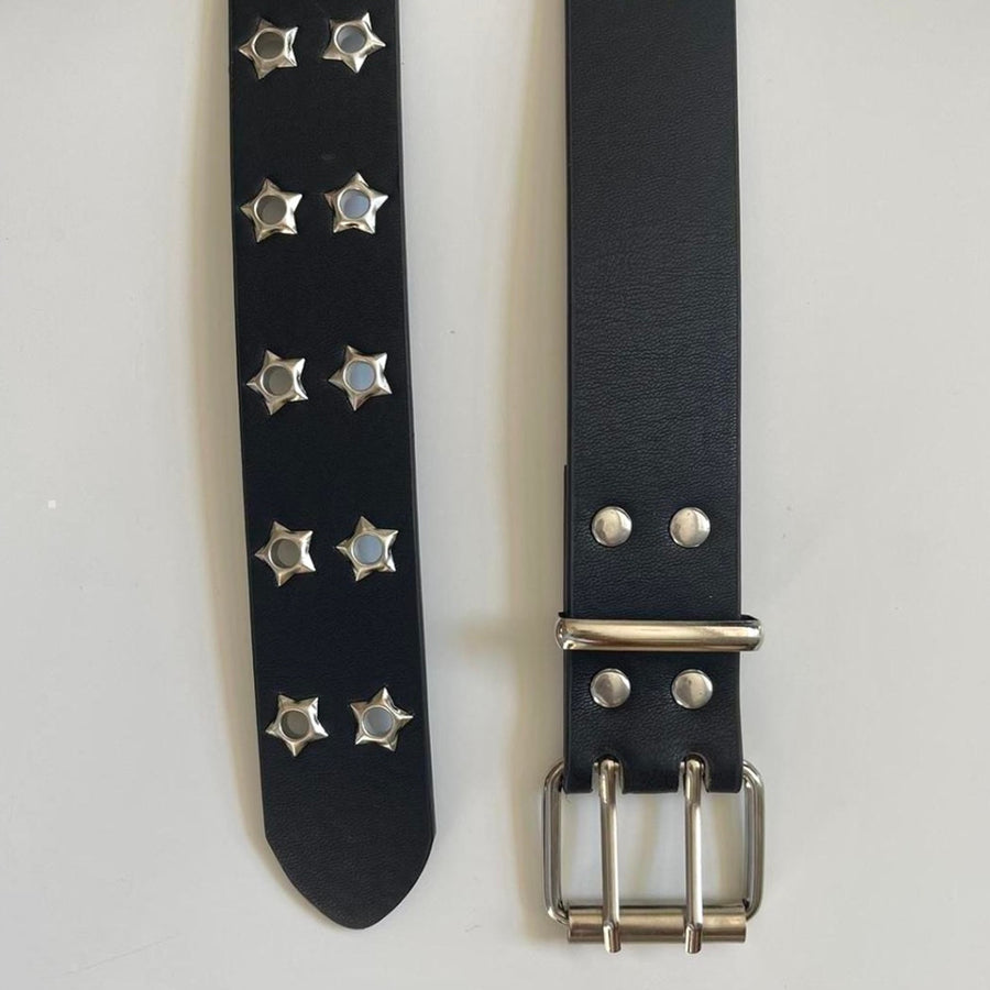 Black Star Studded Belt