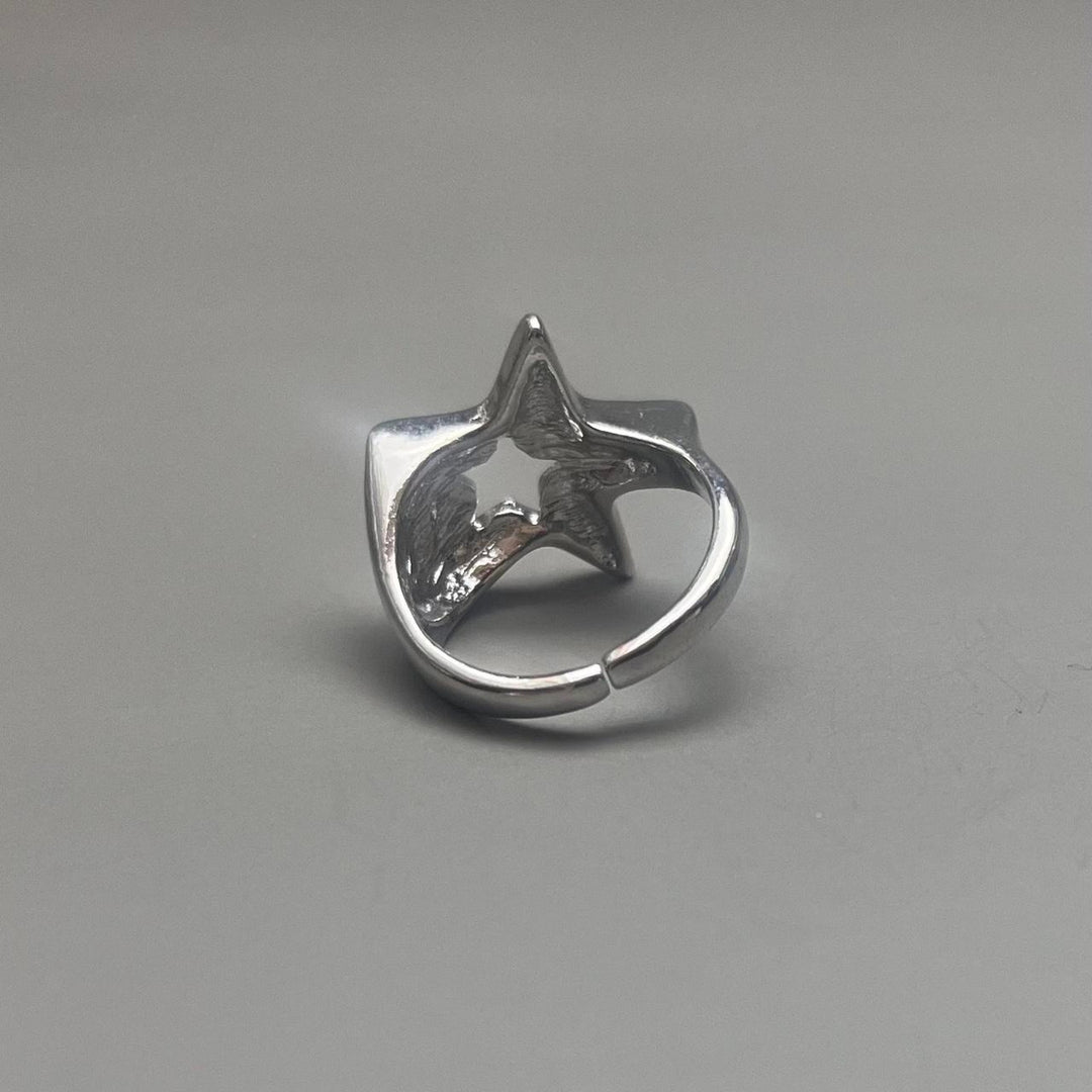 Silver Raised Star Ring - Rynor