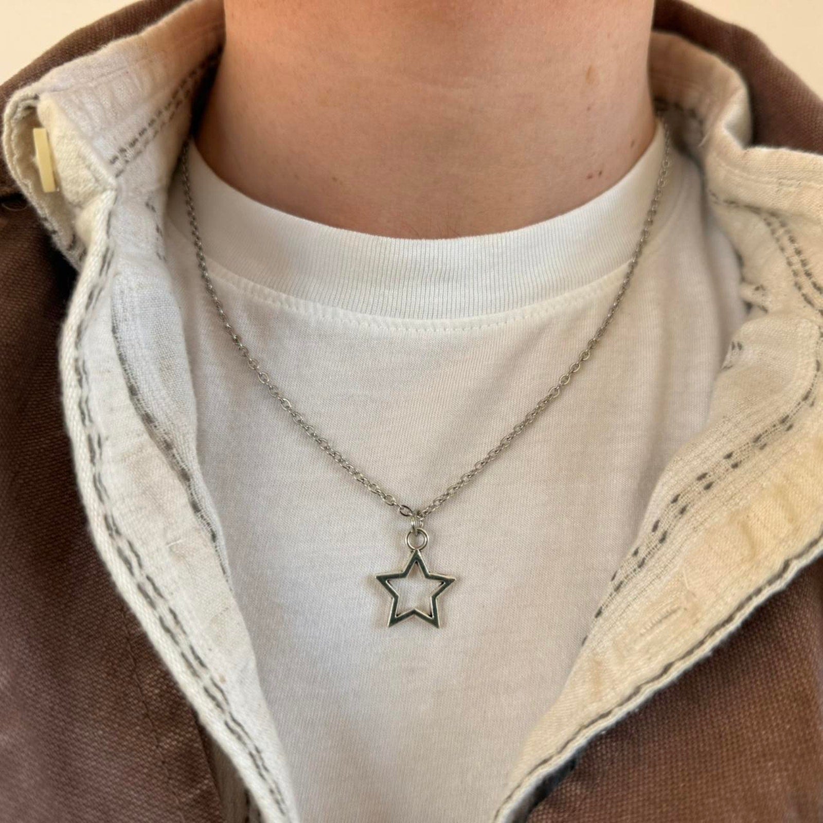 Silver Star Pendant Necklace