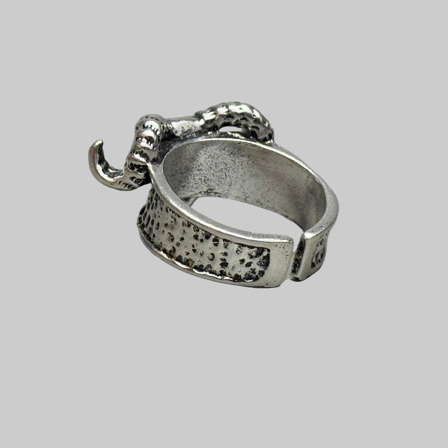 Silver Bull Skull Ring